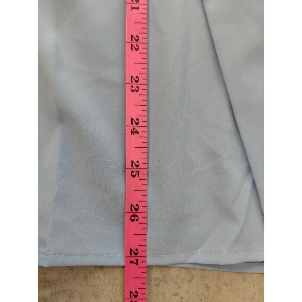 NWT Aureliennes Light Blue Tie-Waist Shirt Oversized Size XS/S Tailored Minimal - Picture 15 of 15